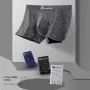 4Pcs Mens Underwear Soft Breathable Cotton Trunks Plus Size Boxer Briefs Short Mid Waist Print Flat Corner Pants