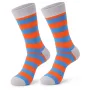 5 pares de calcetines de algodón a rayas para hombre, divertidos, con diseño de bloques de colores brillantes, con personalidad, de tubo medio largo, para monopatín, unisex