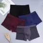 4pcs Men's Ice Silk Mesh Boxer Briefs, Summer Thin Style Breathable Comfy Boxer Trunks, Elastic Sports Shorts, Men's Casual Underwear Daily Bottom Wear