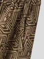 INCERUN - Pantalones largos de tiro bajo con estampado étnico para hombre, holgados, elásticos, con bolsillos laterales, tallas S-5XL
