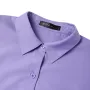ZANZEA Womens Office Casual Solid Color Long Sleeve Shirts with Pockets Elegant Lapel Button Up Midi Blouse
