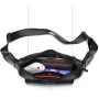 Ekphero Men's Genuine Leather Waist Bag Sports Belt Pouch Business Casual Crossbody Bag Outdoor Black Shoulder Chest Bag