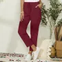 ZANZEA Women Casual Solid Color Elastic Waist Side Pockets Trouser Pants 5XL