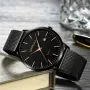 CRRJU Thin Men Watch Casual Simple Calendar Watch Quartz Watch Waterproof Sports Black Watches, Ideal choice for Gifts