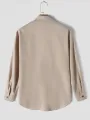 ChArmkpR Mens Ethnic Tribal Print Patchwork Button Up Long Sleeve Shirts