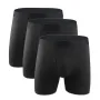 Men's 3-Pack Cotton Boxer Briefs with Comfortable Flex Waistband Breathable Solid Color Panties Boxershorts Comfy Open Front Crotch Underwear Male Sports Underpants Shorts