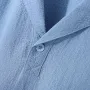 INCERUN Men Sets Summer Solid Color Casual Mens Two-piece Suits Lightweight Short Sleeved Shirt & Pant with Pockets