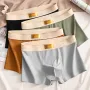 4 calzoncillos bóxer para hombre, transpirables, cómodos, de algodón, de pierna corta, tallas grandes, tallas L-4XL.