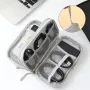 Dubbellaagse reistas voor draagbare digitale producten, beschermhoes voor U-schijven, USB-datakabelorganizer, hoofdtelefoonoplader, schatkist, accessoirekoffer