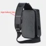 Men Oxford USB Charging Anti-Theft Chest Bag Versatile Large Capacity Waterproof Night Reflective Strip Design Crossbody Bags