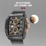 NAVIFORCE Men Watches Waterproof Large Dia Quartz Watch Multi-function Chronograph Sport Watch Fashion Wristwatch