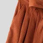 INCERUN - Pantalón largo holgado de pana texturizado para hombre, color liso, con peplum