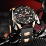 LIGE Men Watches with Silicone Strap Waterproof Chronograph Quartz Watch Luminous Calendar Sports Wristwatch