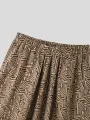 INCERUN - Pantalones largos de tiro bajo con estampado étnico para hombre, holgados, elásticos, con bolsillos laterales, tallas S-5XL