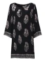 ZANZEA Plus Size Women Mid Long Dress Retro Floral Printed 3/4 Sleeve Beach Midi Dresses
