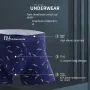4Pcs Mens Underwear Soft Breathable Cotton Trunks Plus Size Boxer Briefs Short Mid Waist Print Flat Corner Pants