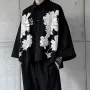 INCERUN Men Flowers Print Loose Fit Long Sleeve Shirts Casual Daily Large Size Lapel Tops for Men S-5XL