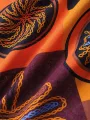 Mens Ethnic Totem Color Block Contrast Trim Cotton Kimono