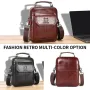 BULLCAPTAIN Classical Men's Genuine Leather Shoulder Bag Retro Business Casual Crossbody Bag Male Large Capacity Handbag Bag