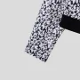 INCERUN Erkek Çiçek Desenli Patchwork Ceket Kırpılmış Üst Fermuarlı Dik Yaka Kısa Ceketler Erkekler İçin Büyük Beden S-5XL