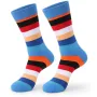 5 pares de calcetines de algodón a rayas para hombre, divertidos, con diseño de bloques de colores brillantes, con personalidad, de tubo medio largo, para monopatín, unisex