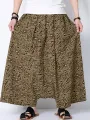 INCERUN - Pantalones largos de tiro bajo con estampado étnico para hombre, holgados, elásticos, con bolsillos laterales, tallas S-5XL