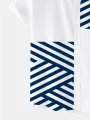 ChArmkpR Mens Striped Shirt Patchwork Stand Collar Casual Short Sleeve Casual Shirts