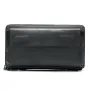 Ekphero Genuine Leather Wallet Long Handbag Large Capacity Card Holder Money Clip Retro Clutch Bag with Zipper Phone Pocket