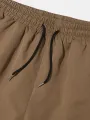 ChArmkpR Mens Solid Side Pocket Casual Drawstring Waist Cargo Pants
