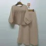 ZANZEA 2pcs Women Loose Fit Long Sleeve Top Long Trousers Casual Solid Color Two Piece Set Plus Size S-5XL