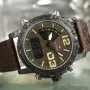 NAVIFORCE Fashion Sport Watches Analog Date Clock Men Quartz Watch Luminous Waterproof Genuine Leather Strap Wristwatch for Male