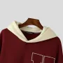 INCERUN Mens Letter Embroidery Long-Sleeve Sweatshirt Fashion Patchwork Hooded Sweatshirts Loose Fit for Male S-5XL