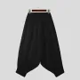 INCERUN Mens Trendy Wide Leg Pants Solid Color Casual Loose Foots-binding Pants Plus Size, Spring Fall, S-5XL