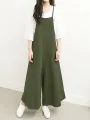 Mono ZANZEA de talla grande para mujer, con pechera y bolsillos holgados