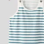 INCERUN Men Tanks Top Blue White Knitted Undershirt with Horizontal Stripes Buckle Back High Stretch Vest for Men