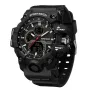 SANDA Men's Electronic Watch Dual Display Waterproof Quartz Watch Fashion Outdoor Sports Wristwatches Movement with Luminous, Stopwatch, Countdown, Alarm & Date Function