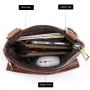 Ekphero Men Vintage Genuine Leather Shoulder Bag Small Messenger Bags Large Capacity Business Casual Crossbody Bag