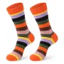 5 pares de calcetines de algodón a rayas para hombre, divertidos, con diseño de bloques de colores brillantes, con personalidad, de tubo medio largo, para monopatín, unisex