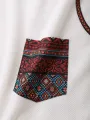 ChArmkpR Mens Ethnic Geometric Trim Print Knit Sleeveless Tanks