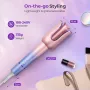 MOERAE Automatic Curling Iron, Curling Iron 23 mm Curling Iron with Negative Ions 3 Temperature Anti-Scald Design Intelligent Automatic Curling Iron
