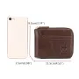 BULLCAPTAIN Men Short Wallet RFID Blocking Card Holder Cowhide Coin Purse Retro Genuine Leather Clutch Zipper Male Money Bags