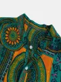 INCERUN Men's Shirt Vintage Floral Ethnic Shirts Summer Beach Dashiki Floral Casual Tops Summer Beach Shirts