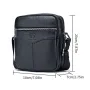 BULLCAPTAI Genuine Leather Men's Shoulder Bag Cowhide Messenger Bags Fashion Male Causal Small Double Zipper Crossbody Bag Short-distance Compact Mini Travel Bag