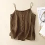 ZANZEA Womens Spaghetti Strap Camisole Summer Tank Tops V Neck Casual Slip Blouse Streetwear