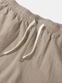 ChArmkpR Mens Pants Solid Casual Loose Drawstring Waist Trousers with Side Pockets