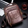 BULLCAPTAIN Genuine Leather Messenger Bag for Men Adjustable Shoulders Sling Crossbody Bags for Travel Work Business Handbag