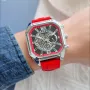 CRRJU Men's Business Quartz Watch Silicone Strap Waterproof Sport Wristwatch with Automatic Date Casual Design and Watch Box