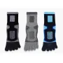 5 Pairs Men's Split Toe Long Socks Thick Compression Mesh Outdoor Fitness Running Cycling Basketball Travel 5 Finger Sports Socks Comfortable