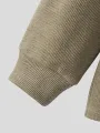 Mens Solid Knit Quarter Zip Long Sleeve Golf Shirt