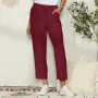 ZANZEA Women Casual Solid Color Elastic Waist Side Pockets Trouser Pants 5XL